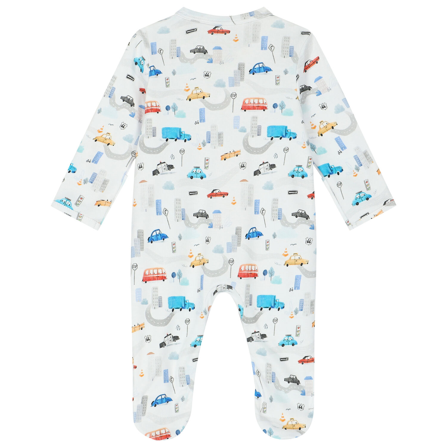 Baby Boys White City Babygrow Set, 1, hi-res